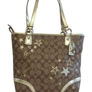 Coach heritage logo tote